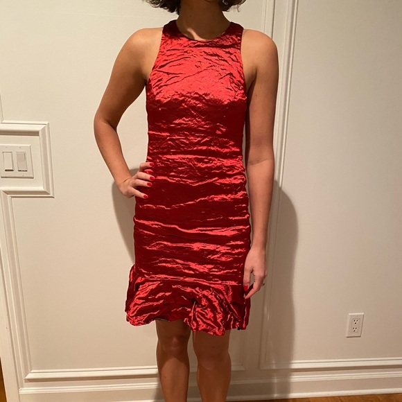 Nicole Miller Red Cocktail Dress - Picture 1 of 3
